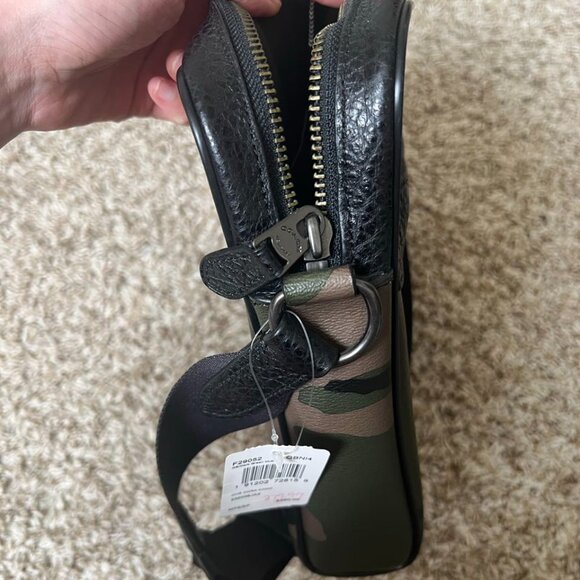Coach Charles Camo Dark Green Multi Camera Crossbody Bag - Picture 9 of 10